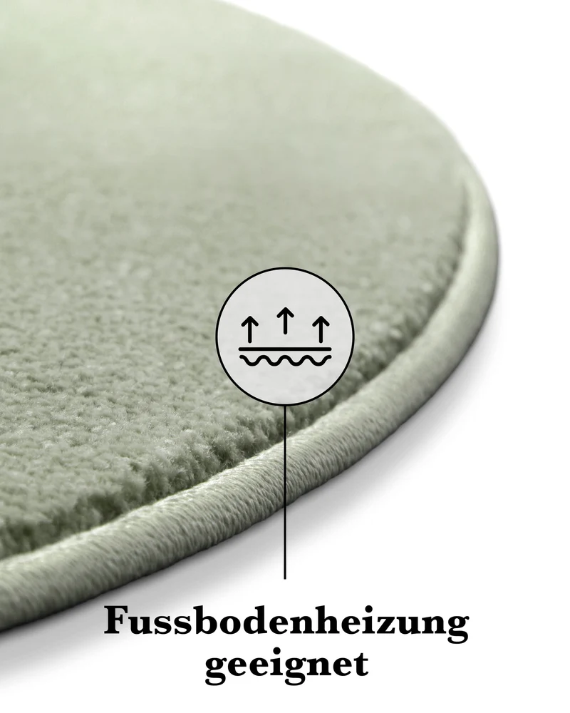 Kurzflorteppich Rund Licht Grün "Freja" WECONhome Basics