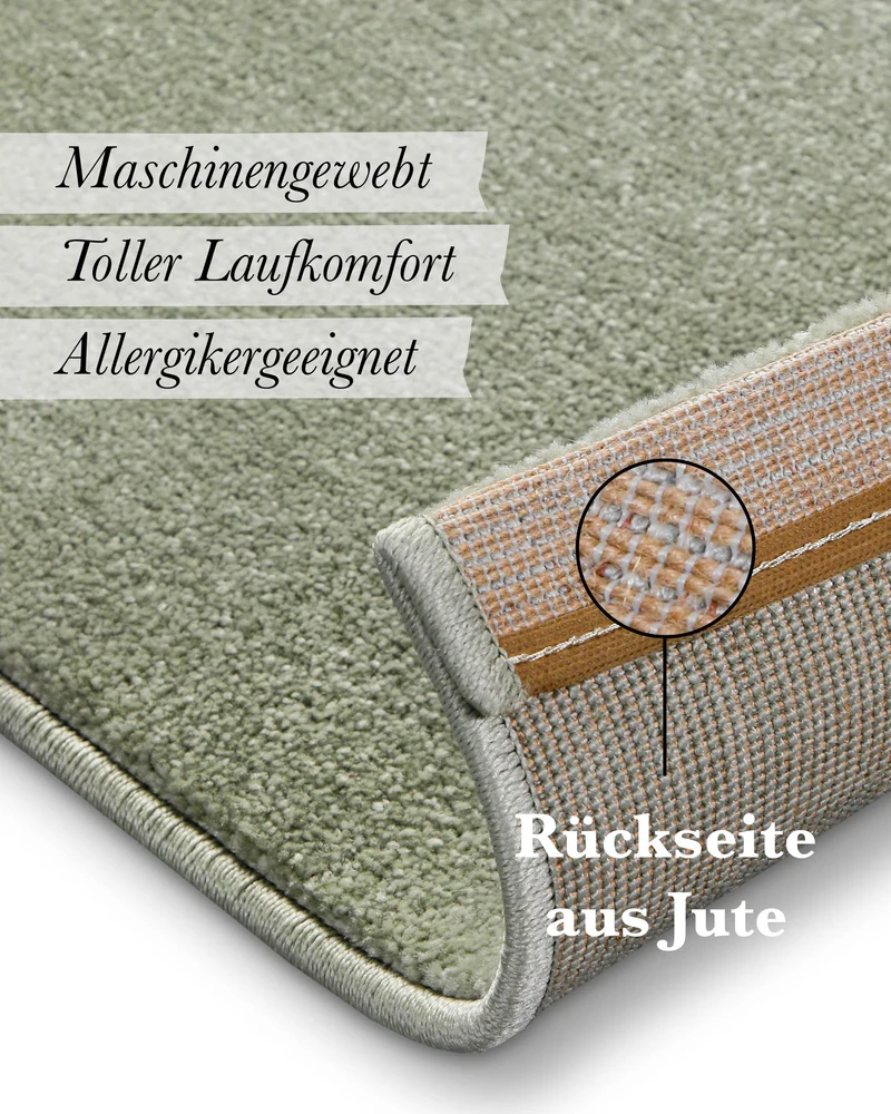Kurzflorteppich Licht Grün "Freja" WECONhome Basics