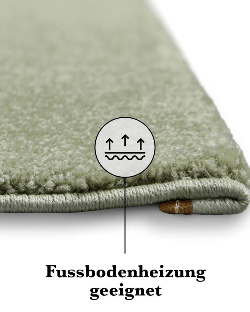 Kurzflorteppich Licht Grün "Freja" WECONhome Basics