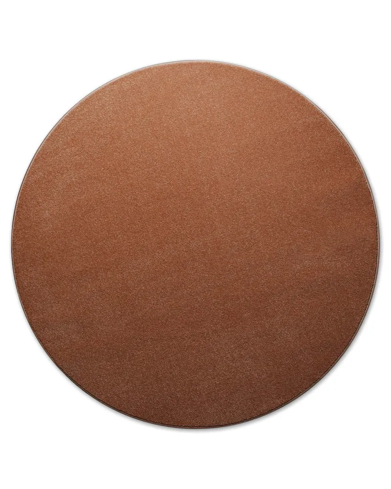 Kurzflorteppich Rund Ziegel Rot "Freja" WECONhome Basics