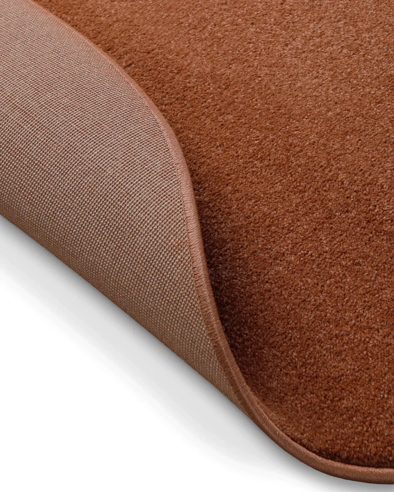 Kurzflorteppich Rund Ziegel Rot "Freja" WECONhome Basics