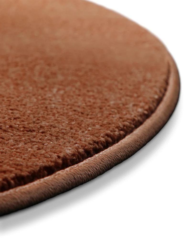 Kurzflorteppich Rund Ziegel Rot "Freja" WECONhome Basics