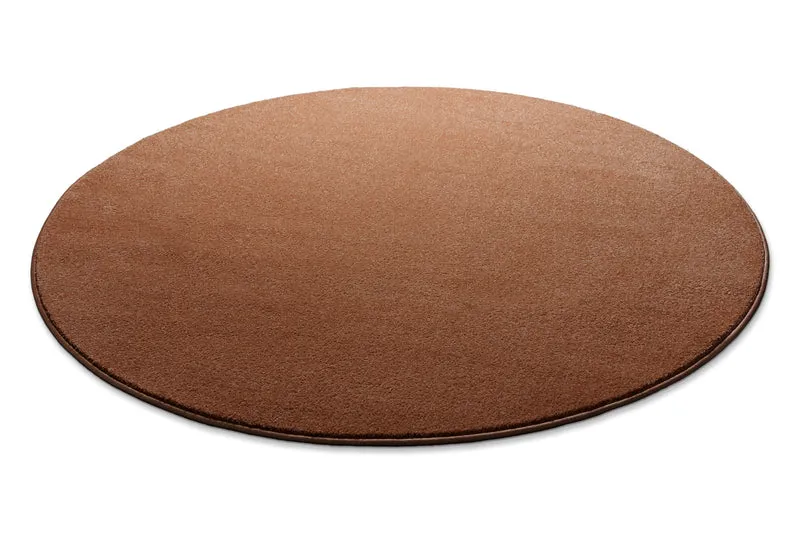 Kurzflorteppich Rund Ziegel Rot "Freja" WECONhome Basics