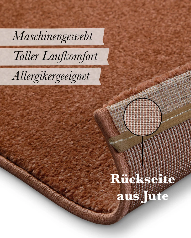 Kurzflorteppich Ziegel Rot "Freja" WECONhome Basics