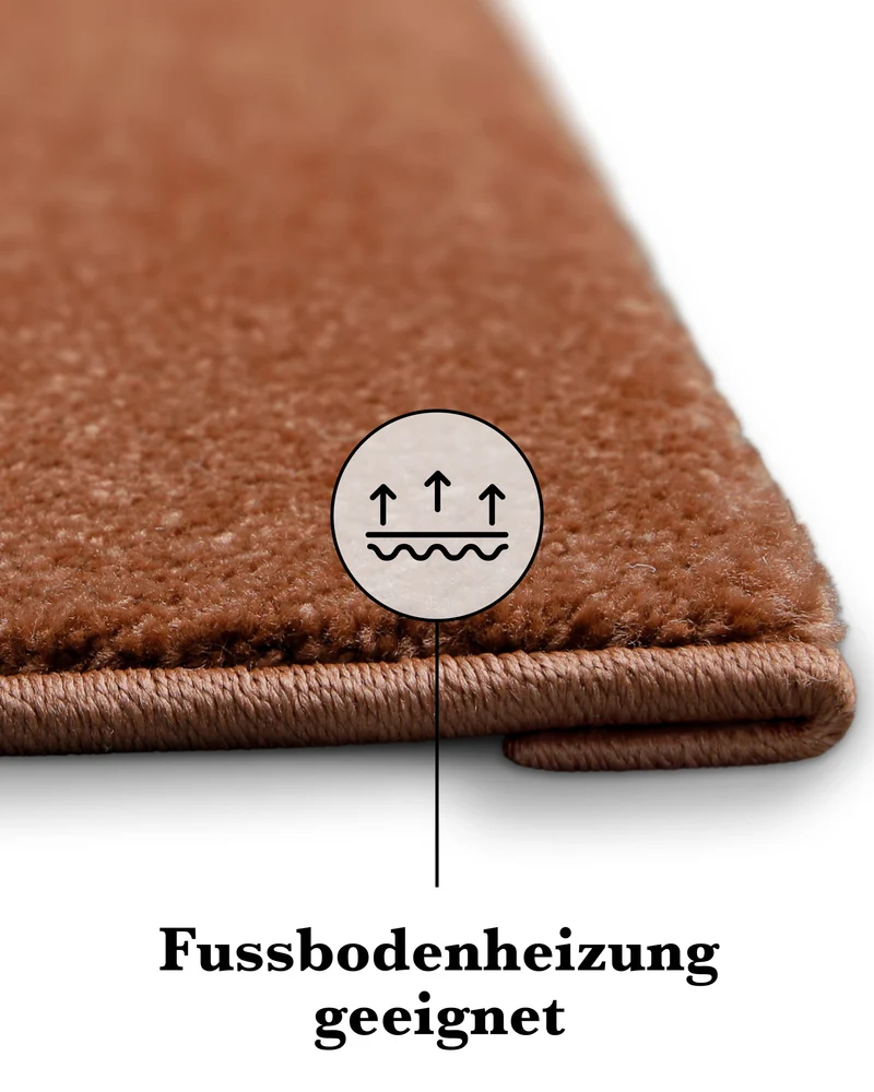 Kurzflorteppich Ziegel Rot "Freja" WECONhome Basics