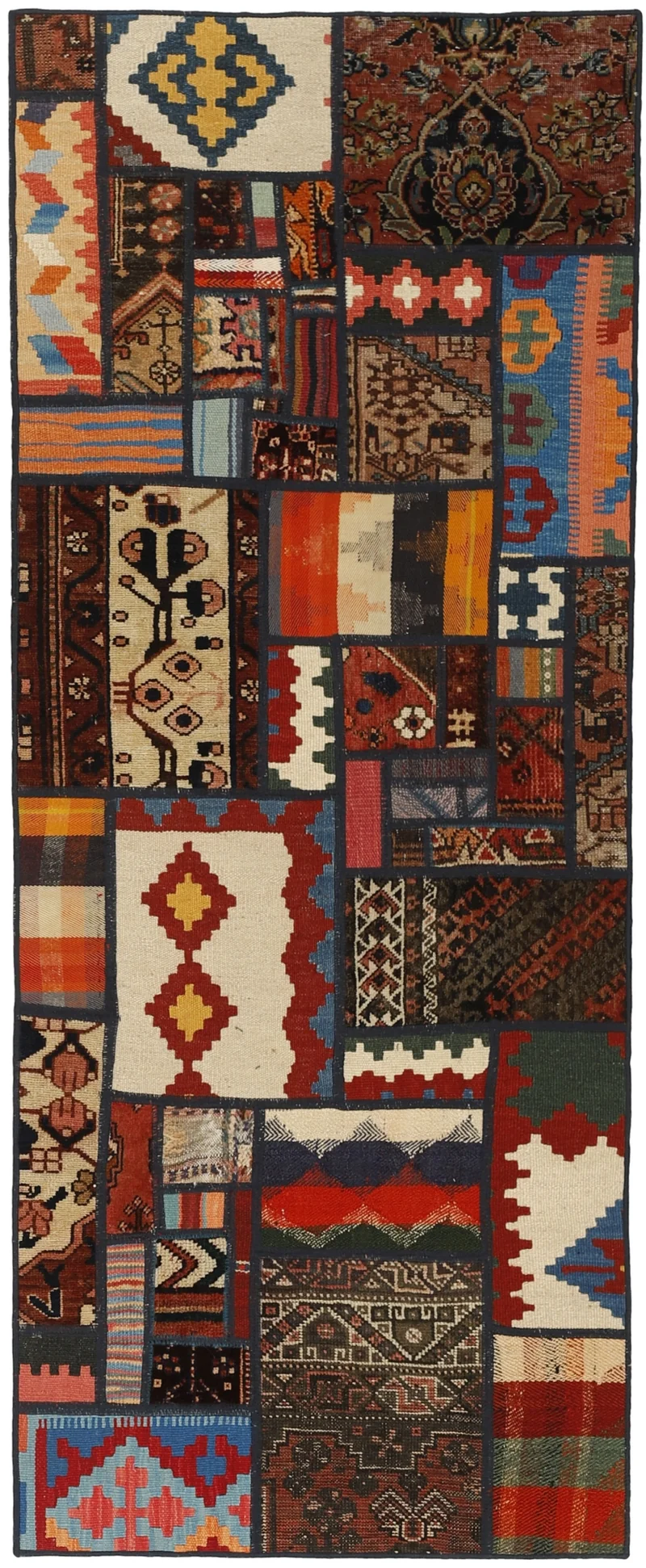MY-RUG Teppich "Modern Patchwork " Geometrische Muster, Handgeknüpft