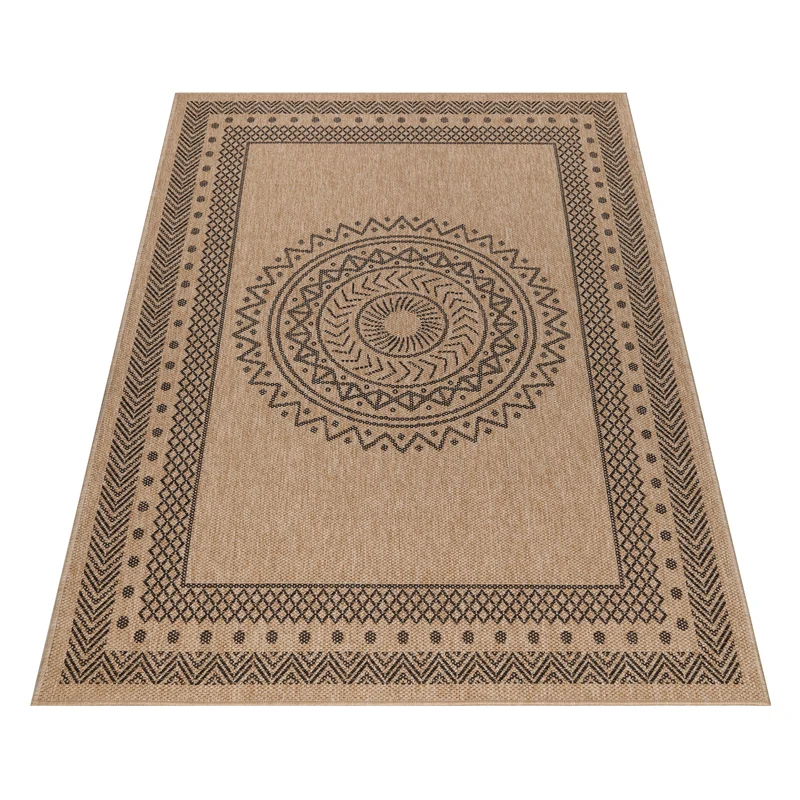 Carpettex Outdoor Teppich Wetterfest Flachgewebe Jute-Optik