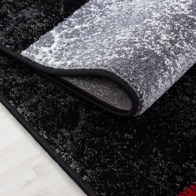 Carpettex Kurzflor Teppich Konturenschnitt Karo Meliert Waschbar