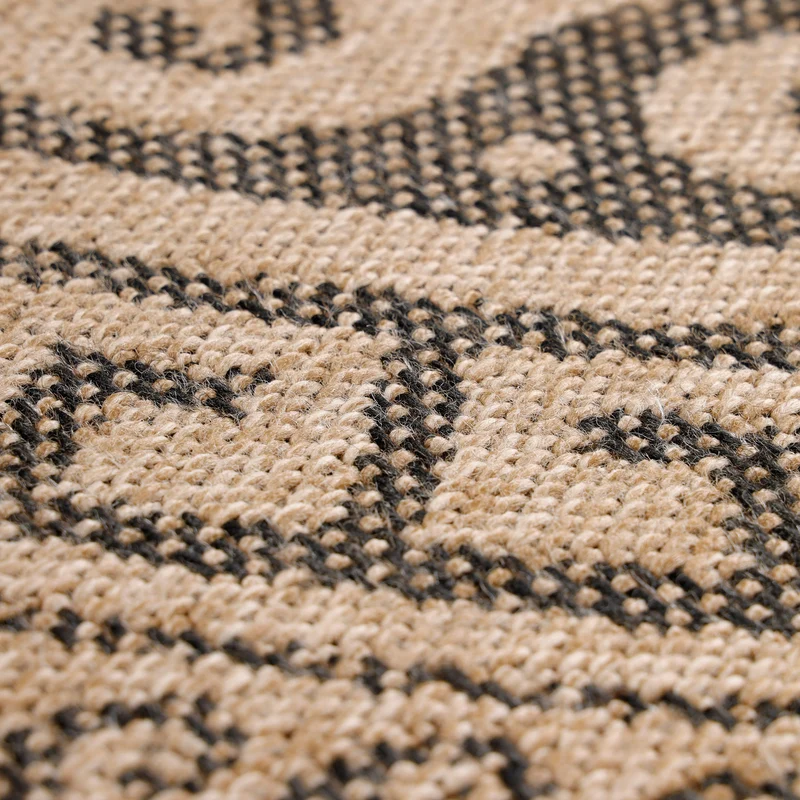 Carpettex Runder Outdoor Teppich Sisal Optik Jute Natur