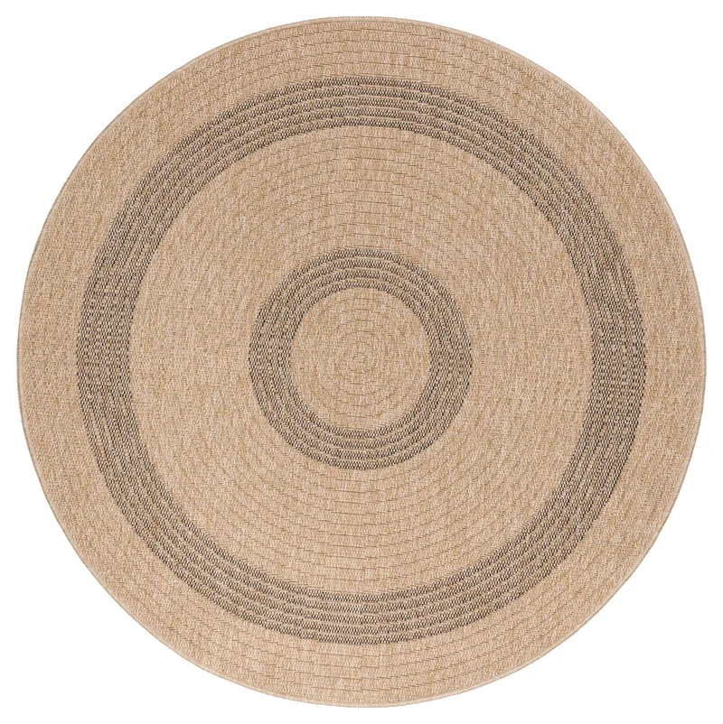 Carpettex Runder Outdoor Teppich Sisal Optik Jute Natur