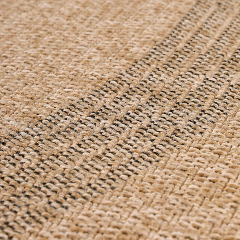 Carpettex Runder Outdoor Teppich Sisal Optik Jute Natur