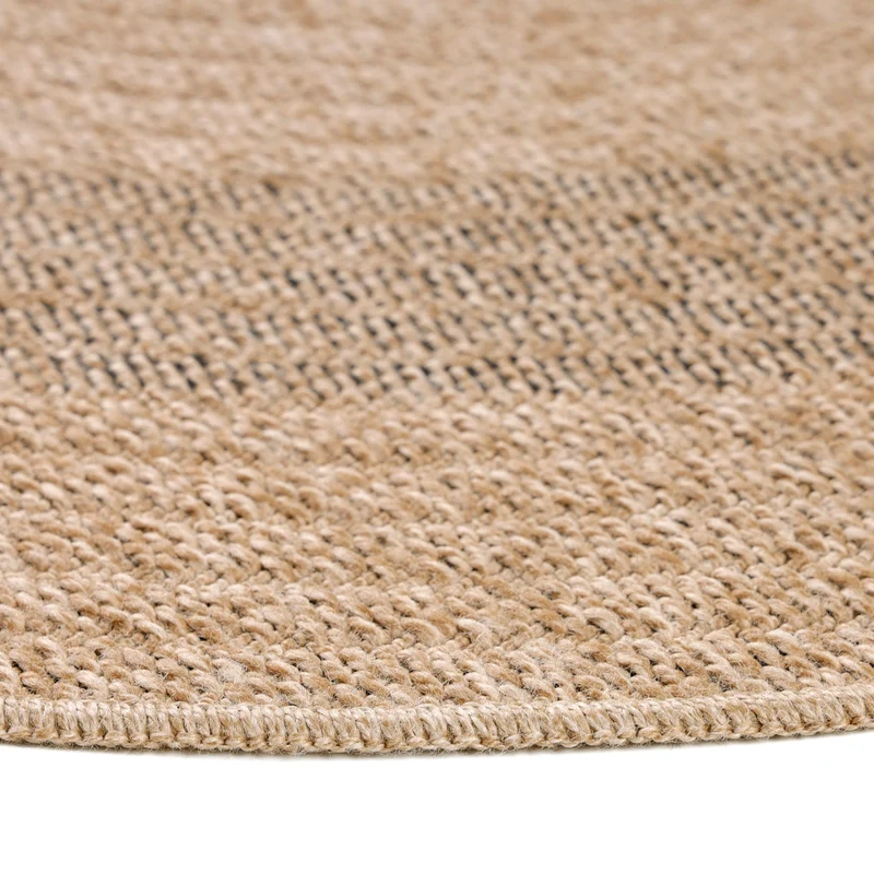 Carpettex Runder Outdoor Teppich Sisal Optik Jute Natur