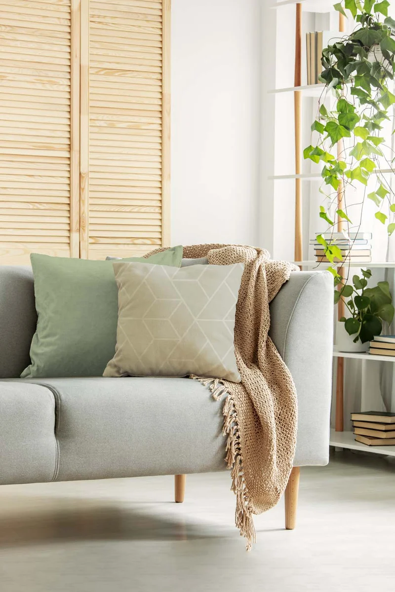 Linja Beige Kissen