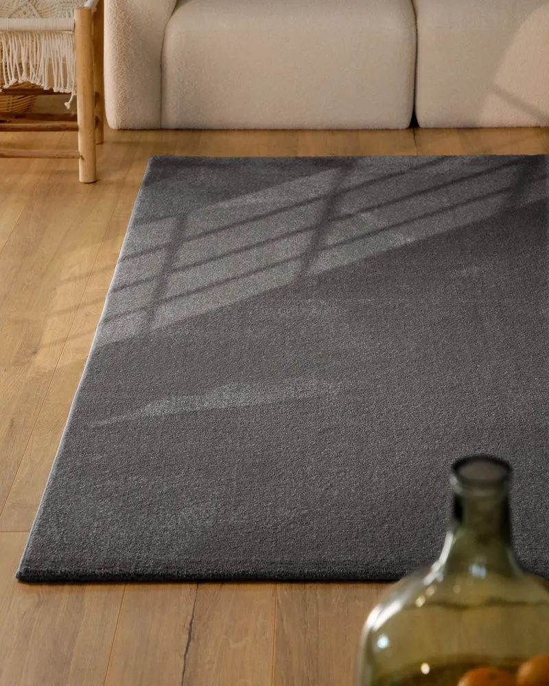 Esprit Kurzflorteppich Anthrazit Grau "Vegas"
