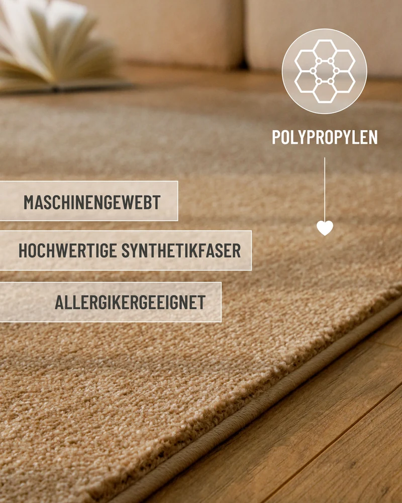 Esprit Kurzflorteppich Sand Beige "Vegas"