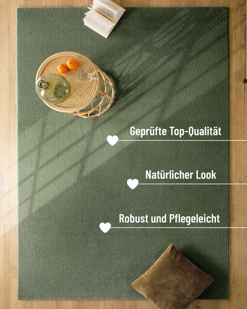Esprit Kurzflorteppich Laub Grün "Vegas"