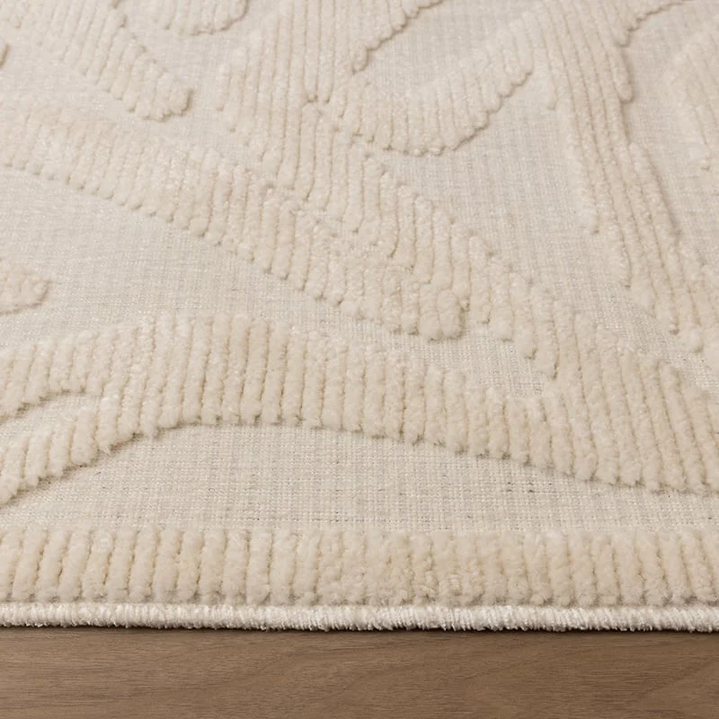 Waschbarer Teppich - Dunya Zebra Weiß