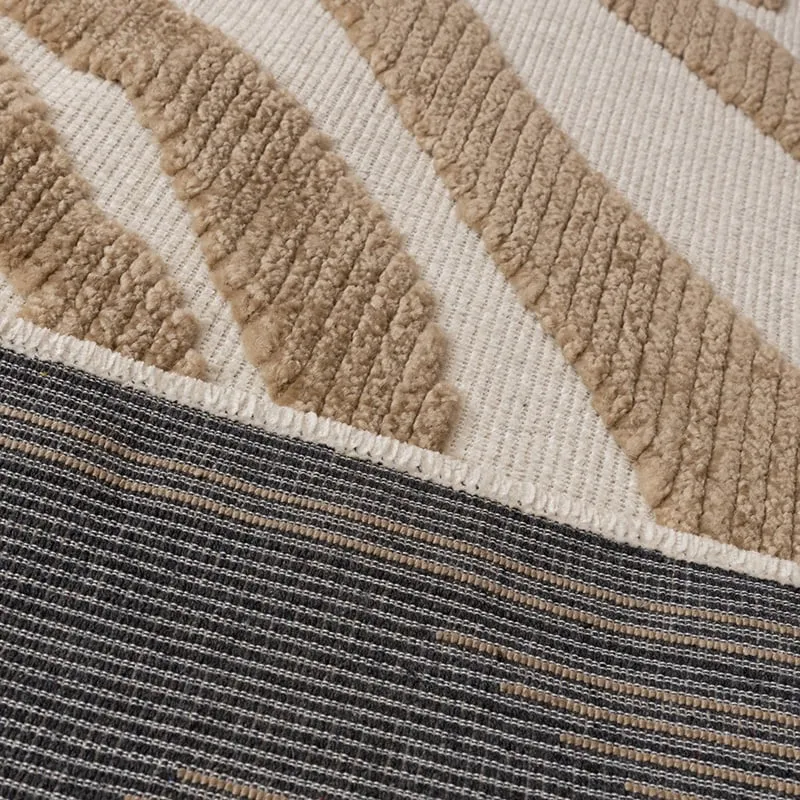 Waschbarer Teppich - Dunya Zebra Beige Weiß