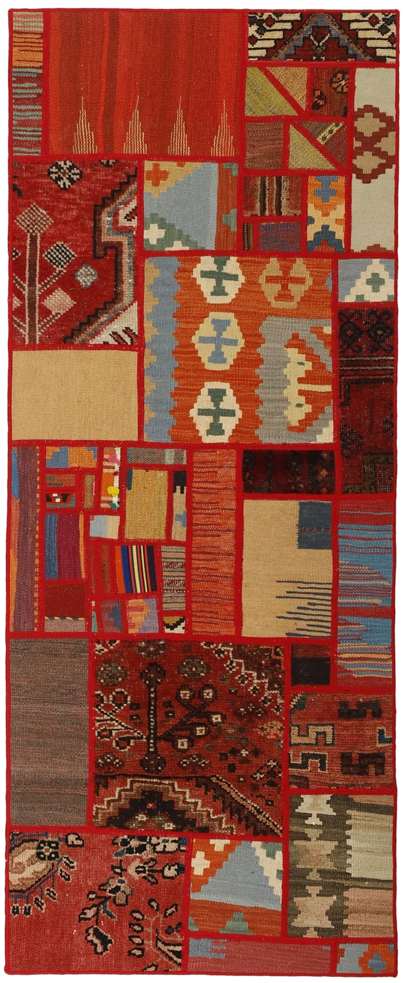 MY-RUG Teppich "Modern Patchwork " Geometrische Muster, Handgeknüpft