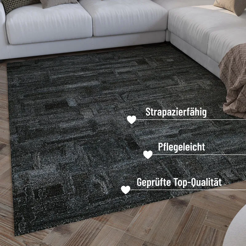 Kurzflor Teppich Blau Grau "Hamptons FORTYTWO" WECONhome
