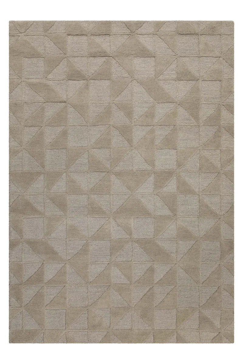 Kurzflor Teppich Sand Beige aus Schurwolle "Hamptons THIRTYSEVEN" WECONhome