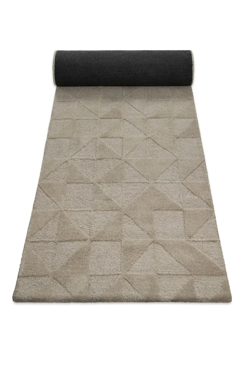 Kurzflor Teppich Sand Beige aus Schurwolle "Hamptons THIRTYSEVEN" WECONhome