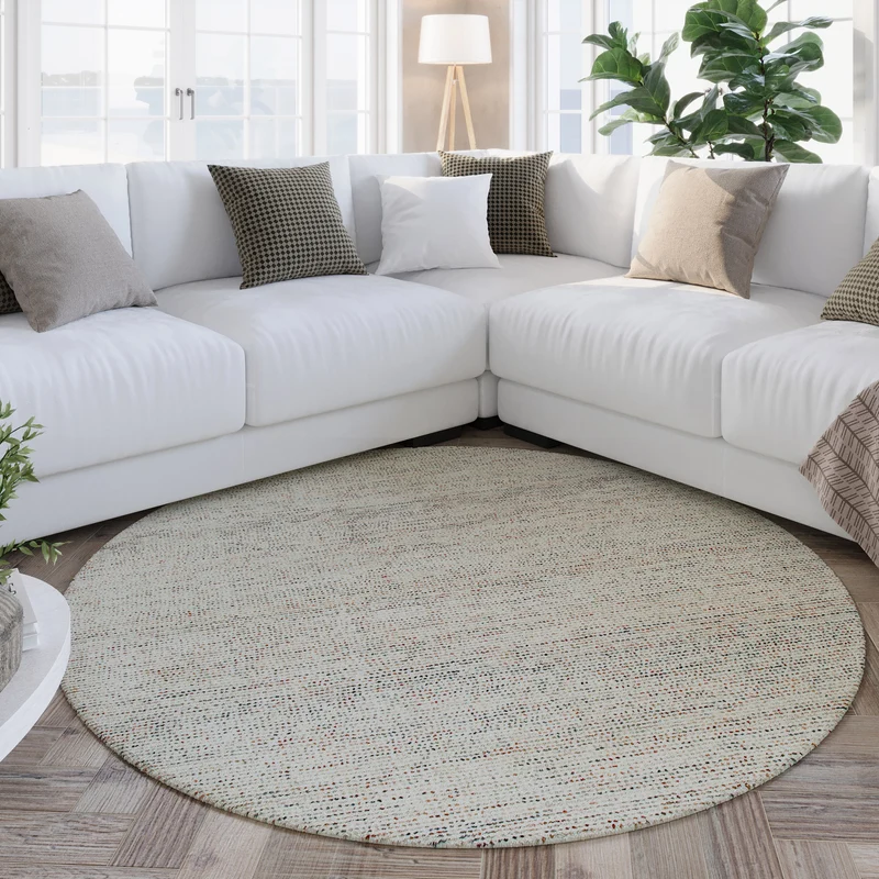 Kurzflor Teppich Rund Multi Pastell "Hamptons THIRTYTWO" WECONhome