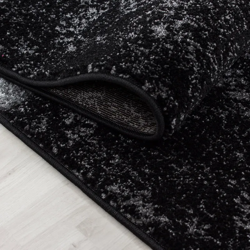 Carpettex Kurzflor Teppich Konturenschnitt Karo Meliert Waschbar