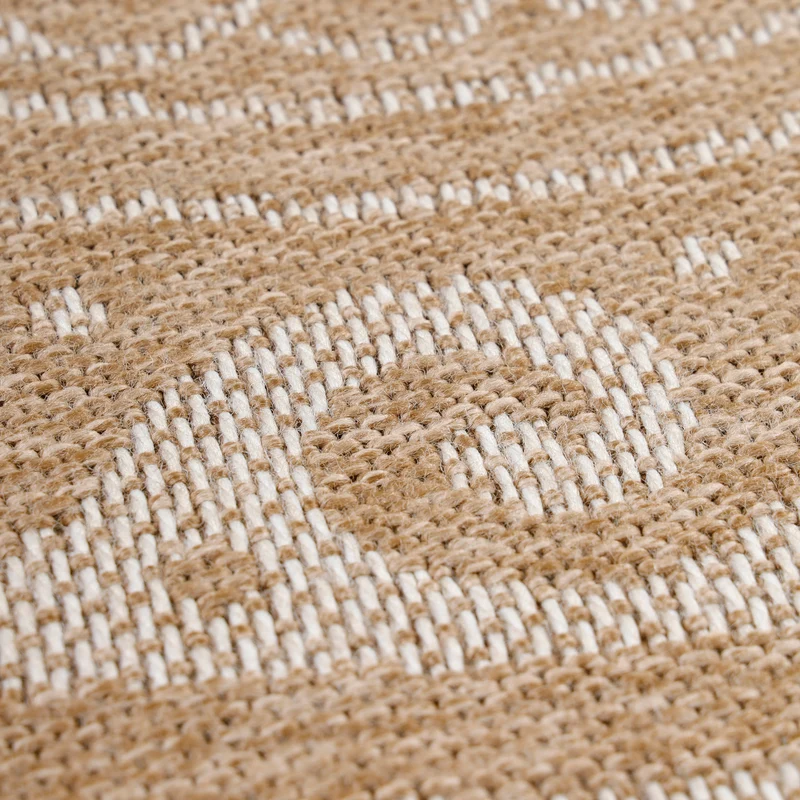Carpettex Runder Outdoor Teppich Sisal Optik Jute Natur