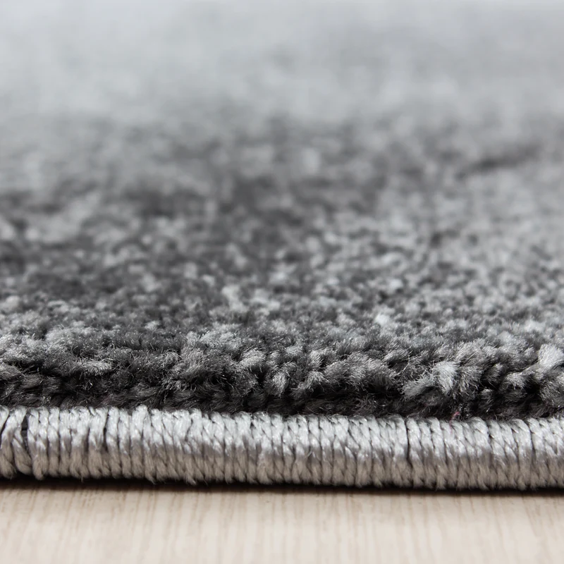 Carpettex Kurzflor Teppich Konturenschnitt Karo Meliert Waschbar