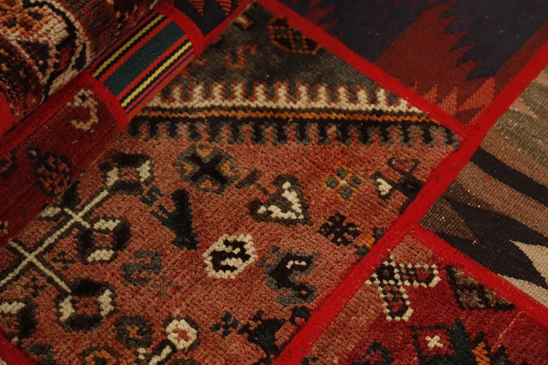 MY-RUG Teppich "Modern Patchwork " Geometrische Muster, Handgeknüpft