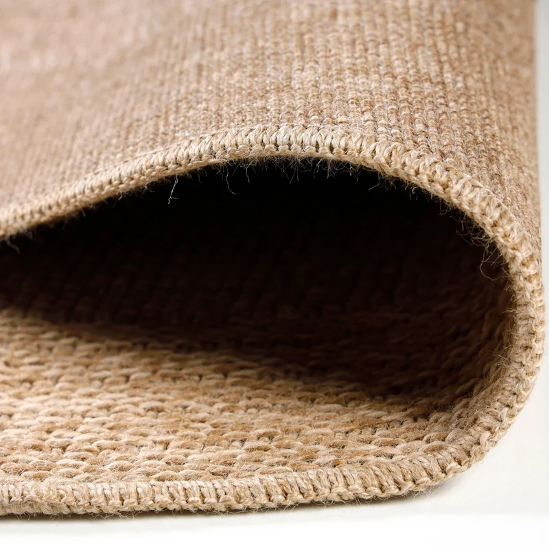 Carpettex Runder Outdoor Teppich Sisal Optik Jute Natur