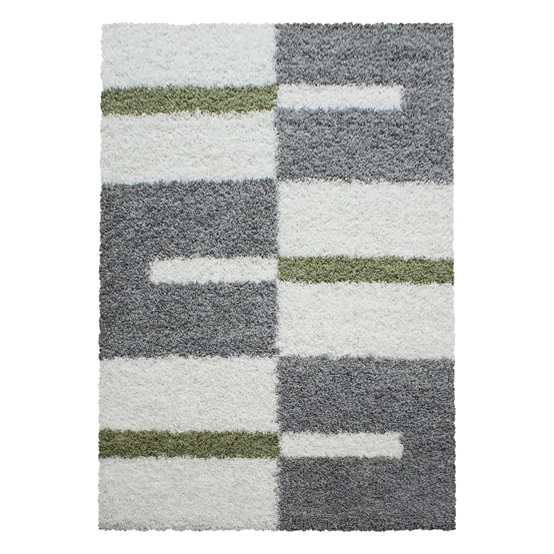 Carpettex Hochflor Teppich Shaggy Karo Weich Pflegeleicht