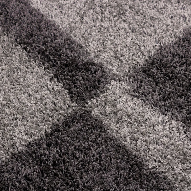 Carpettex Hochflor Teppich Shaggy Karo Weich Pflegeleicht