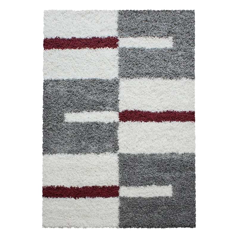 Carpettex Hochflor Teppich Shaggy Karo Weich Pflegeleicht