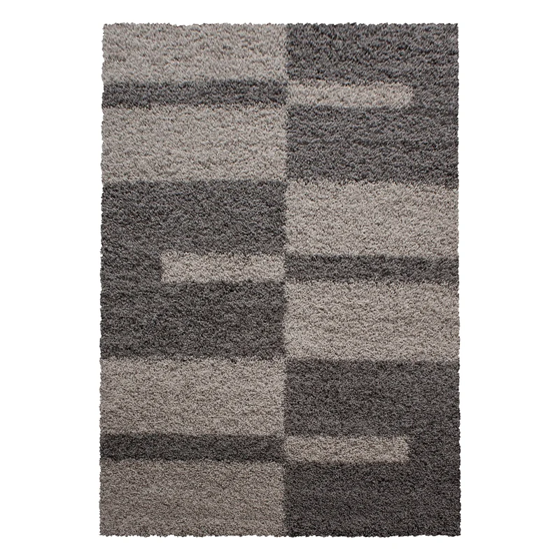 Carpettex Hochflor Teppich Shaggy Karo Weich Pflegeleicht