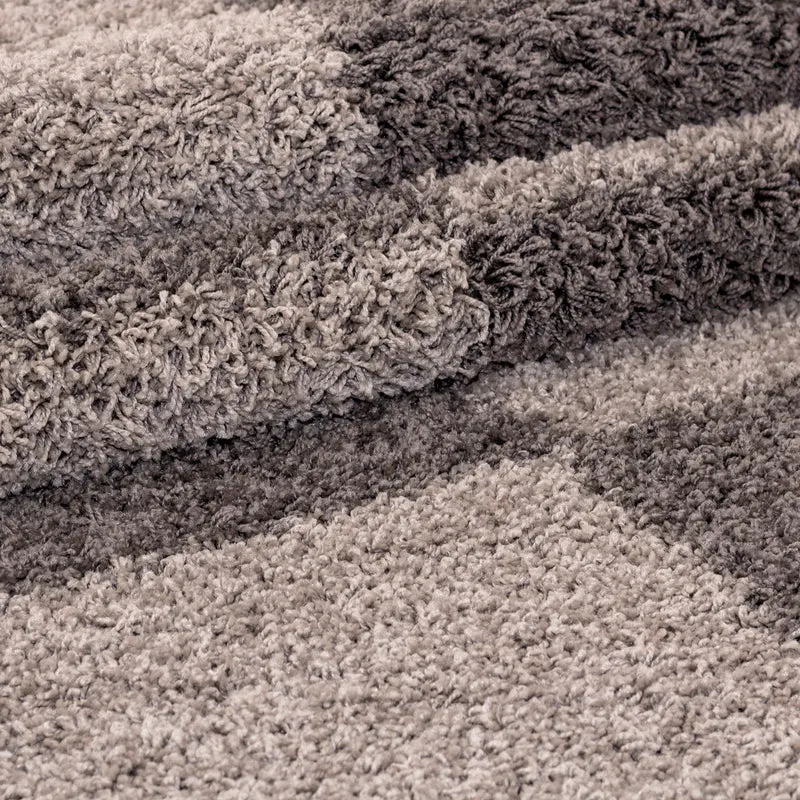 Carpettex Hochflor Teppich Shaggy Karo Weich Pflegeleicht