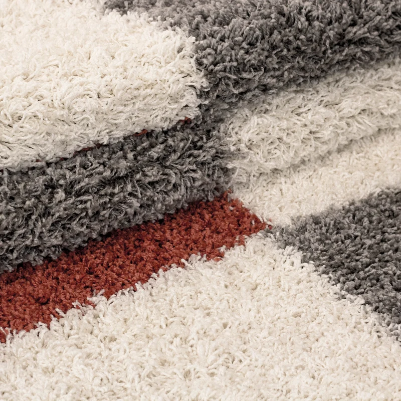 Carpettex Hochflor Teppich Shaggy Karo Weich Pflegeleicht
