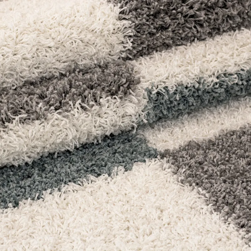 Carpettex Hochflor Teppich Shaggy Karo Weich Pflegeleicht