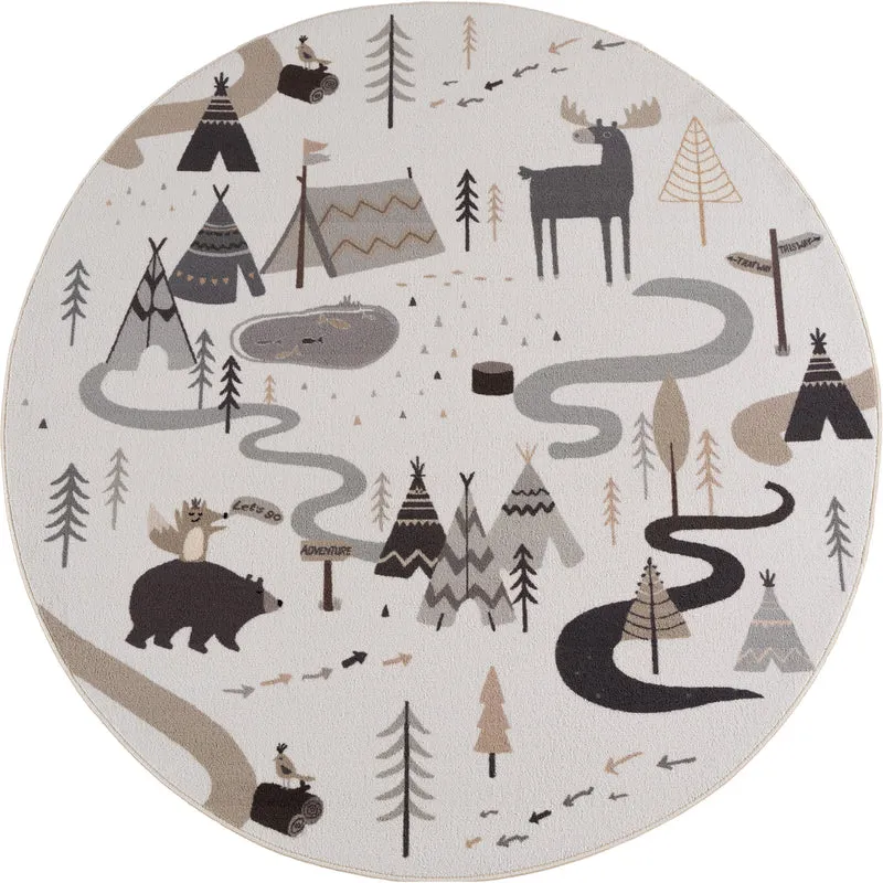 Carpettex Kinderteppich Wald Tiere Spielteppich