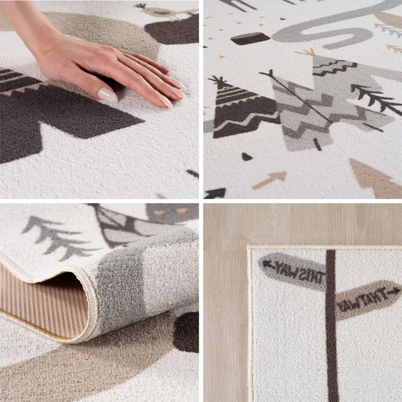 Carpettex Kinderteppich Wald Tiere Spielteppich