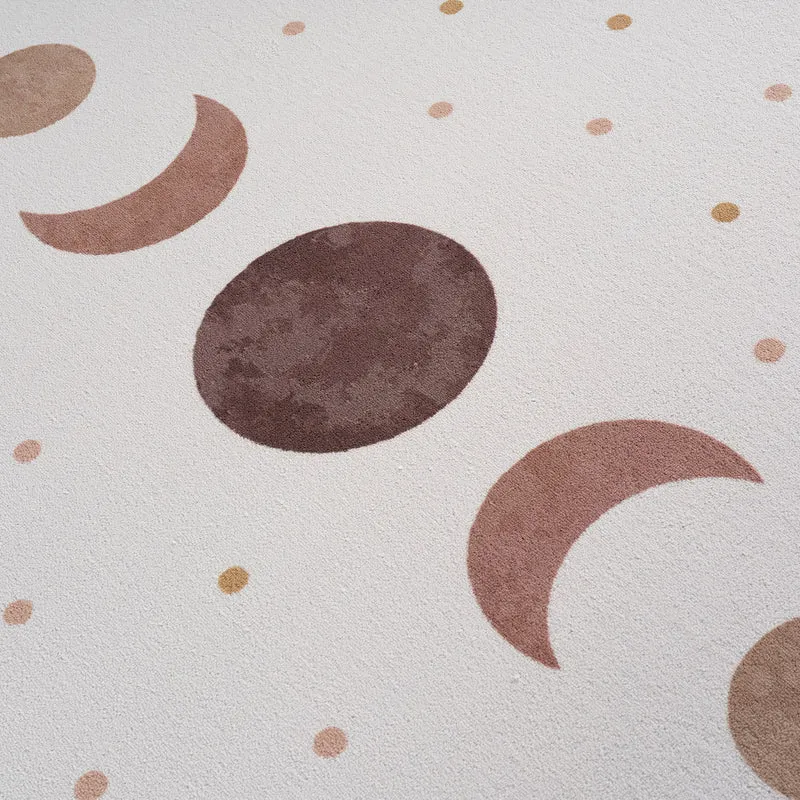Carpettex Kinderteppich Mondphasen Boho Spielteppich