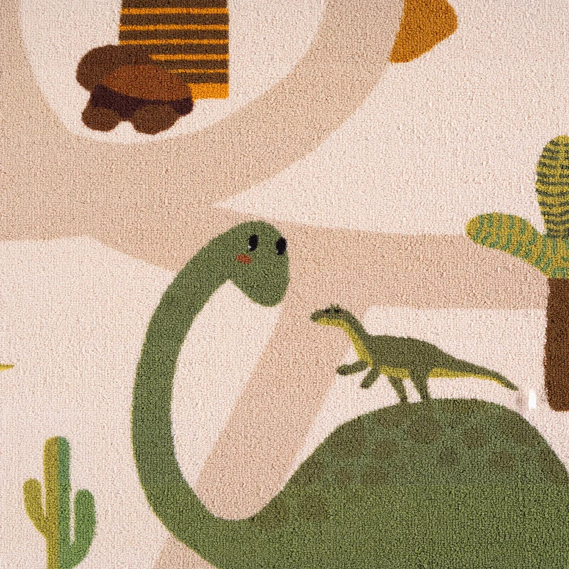 Carpettex Kinderteppich Dinosaurier Dino Straßen Spielteppich