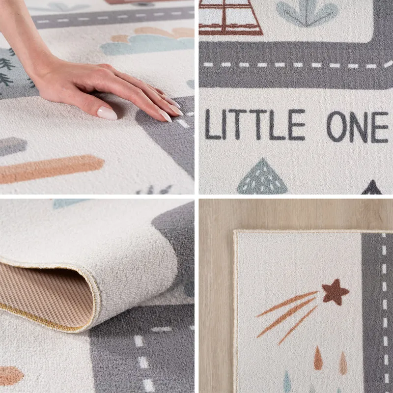 Carpettex Kinderteppich Straße Fahrzeuge Spielteppich