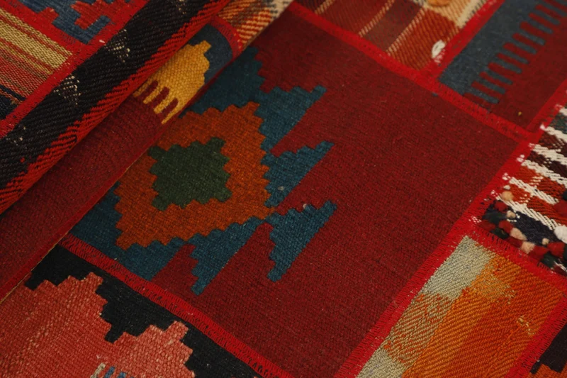 MY-RUG Teppich "Modern Patchwork " Geometrische Muster, Handgeknüpft