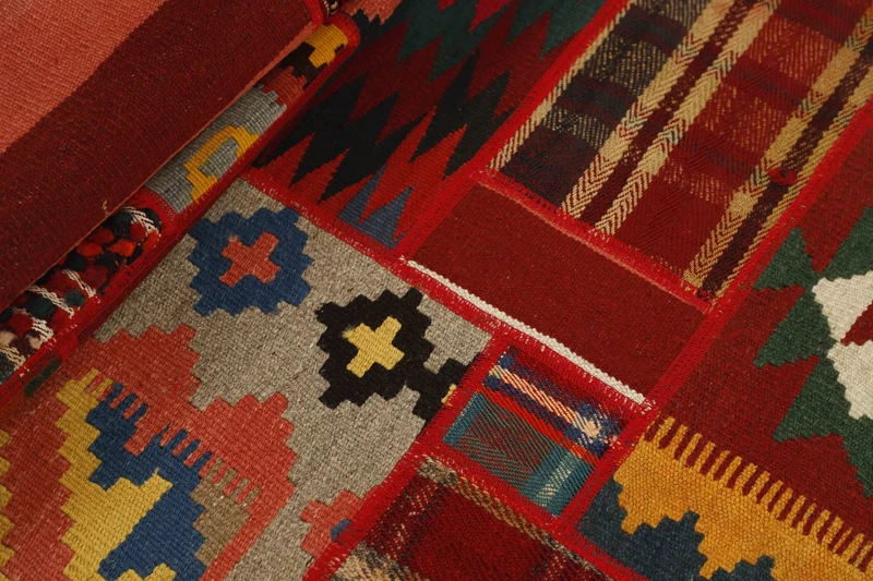 MY-RUG Teppich "Modern Patchwork " Geometrische Muster, Handgeknüpft