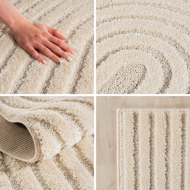Carpettex Hochflor Teppich Shaggy Weich Skandi Boho