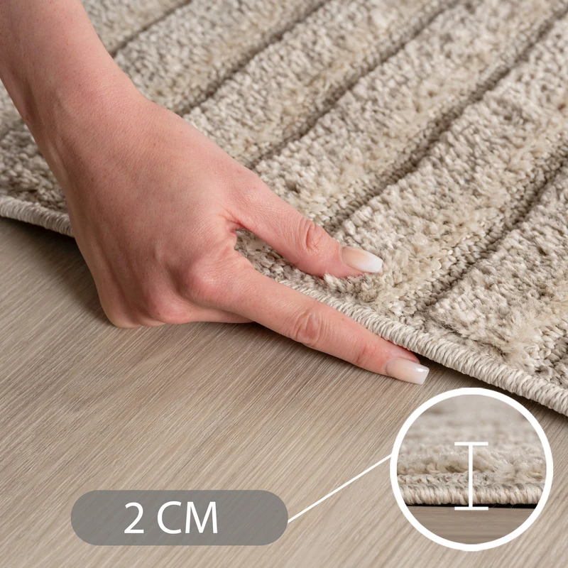 Carpettex Hochflor Teppich Skandi Boho Hoch-Tief Shaggy