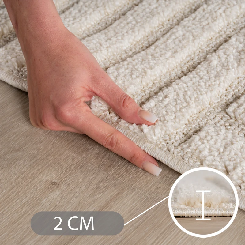 Carpettex Hochflor Teppich Skandi Boho Hoch-Tief Shaggy