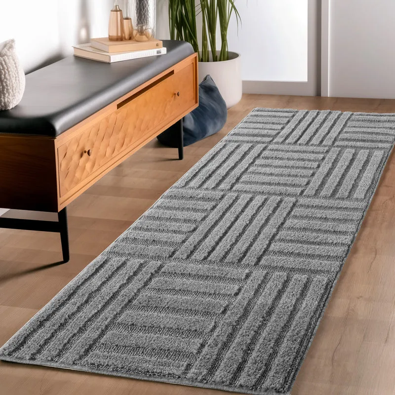Carpettex Hochflor Teppich Skandi Boho Hoch-Tief Shaggy